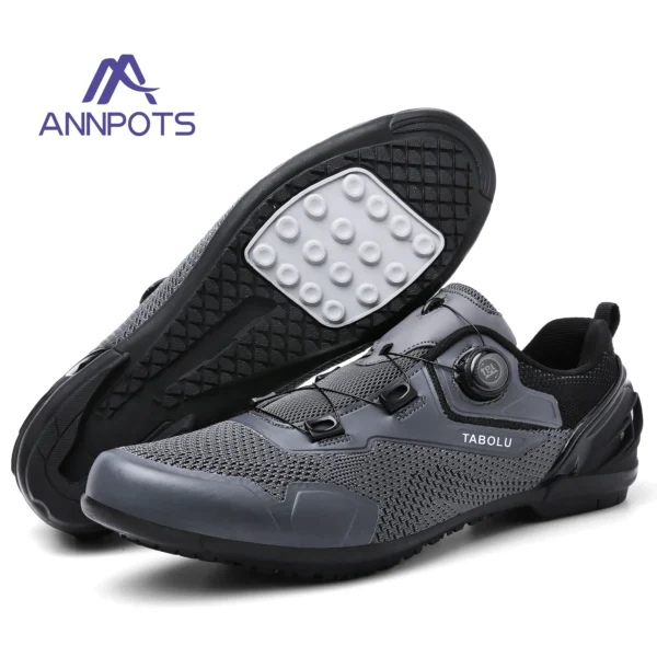 Zapatos para bicicleta de montaña, cómodos, ligeros y transpirables para exteriores, zapatillas deportivas para ciclismo, zapatos MTB para hombre, zapatos deportivos Unisex - Imagen 9