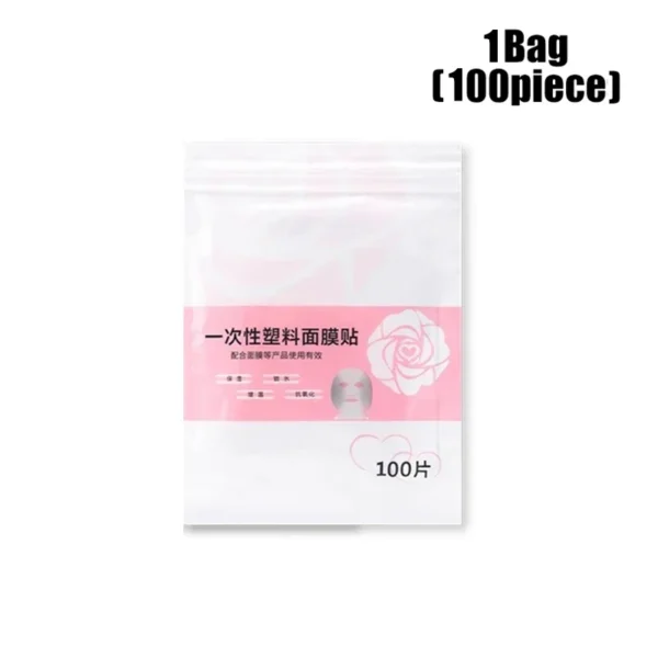 Mascarilla Facial película de papel envoltura de plástico Facial desechable para salones de belleza mascarilla Facial transparente herramientas para el cuidado de la piel 500/100 Uds - Imagen 10