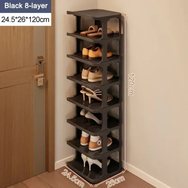 Zapatero multicapa, organizador de almacenamiento, muebles sencillos para el hogar, estante Vertical para zapatos, zapatillas, gabinetes para zapatos, vestíbulo fácil de montar - Imagen 7