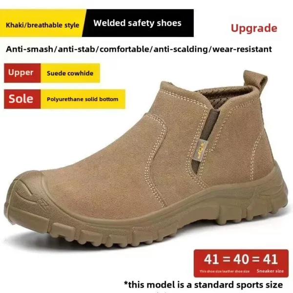 Zapatos a prueba de trabajo, antigolpes, antiperforación, generación de cabello, zapatos de soldadura eléctrica, zapatos de trabajo, calzado de seguridad resistente al desgaste - Imagen 3