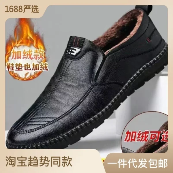 Mocasines de cuero para hombre, zapatos planos antideslizantes para caminar, transpirables, sin cordones para exteriores, zapatos casuales para trabajo masculino, zapatillas de deporte para conducir en la oficina2 - Imagen 7