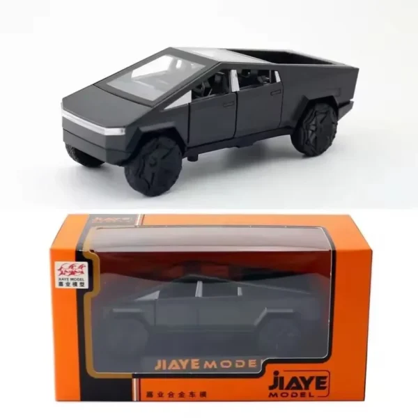 Tesla 1:36 Cybertruck Pickup SUV coche en miniatura de aleación Diecast Metal juguete todoterreno vehículo extraíble camión colección de juguetes regalo para niños - Imagen 2