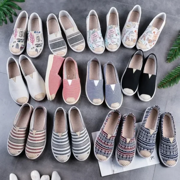 Zapatos de verano para mujer, zapatos planos transpirables de malla, Zapatillas ligeras cómodas para mujer, calcetines, mocasines sin cordones para mujer, Zapatillas para mujer - Imagen 3