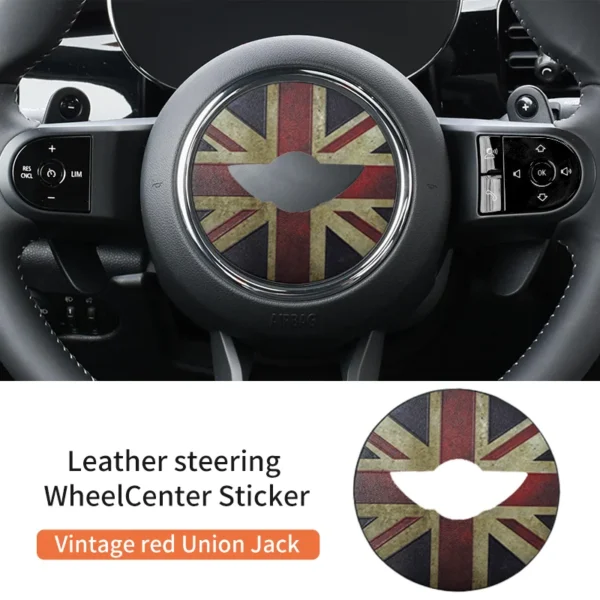 Pegatina para volante de coche, pegatinas de cuero PU para Mini Cooper R55 R56 R57 R60 R50 R52 R53 F56 F54 F60, accesorios interiores para coche - Imagen 8