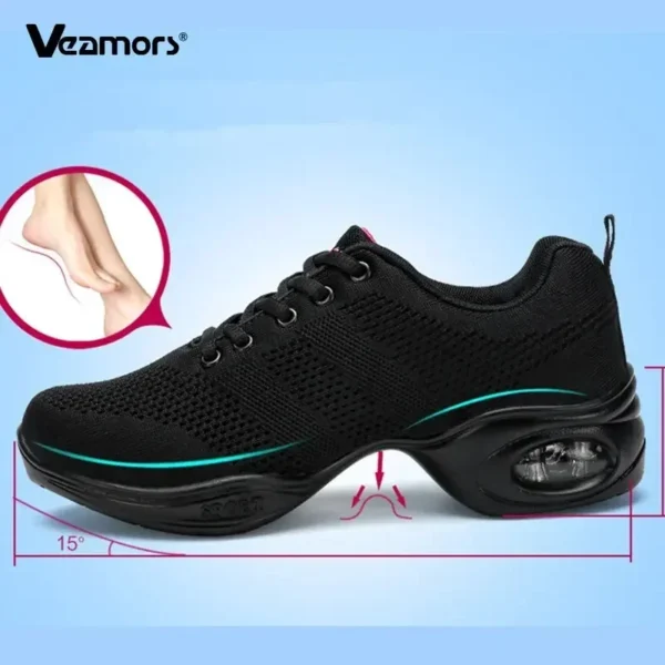 Zapatos de baile de Jazz para mujer, zapatillas de baile, zapatos de baile ligeros y transpirables - Imagen 4