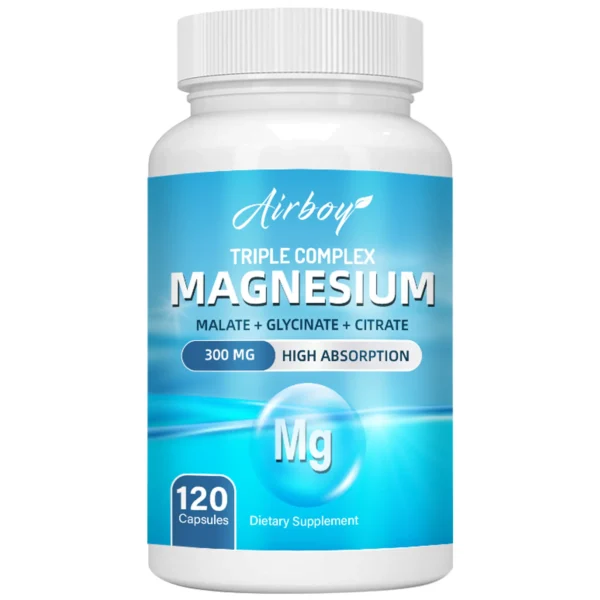 Complejo triple de magnesio: apoya la salud muscular, del hueso, de las articulaciones y del sueño, alivio del estrés y la ansiedad - 120 cápsulas - Imagen 7