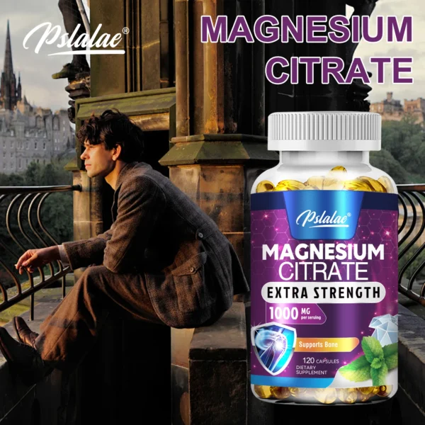 Citrato de magnesio-Soporte muscular, nervioso y energético, salud del corazón mejorada-120 cápsulas - Imagen 3
