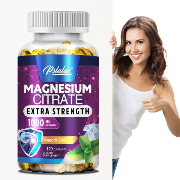 Citrato de magnesio-Soporte muscular, nervioso y energético, salud del corazón mejorada-120 cápsulas - Imagen 6