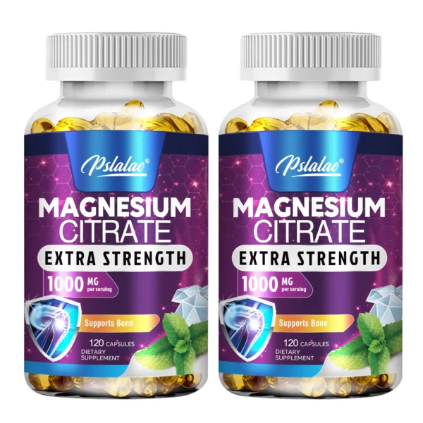 Citrato de magnesio-Soporte muscular, nervioso y energético, salud del corazón mejorada-120 cápsulas - Imagen 7