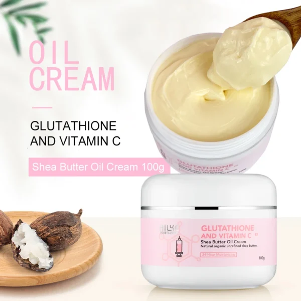 AILKE Crema blanqueadora y aclaradora, adecuada para rostro y cuerpo, aceite de manteca de karité, reparación hidratante intensa Natural de piel agrietada