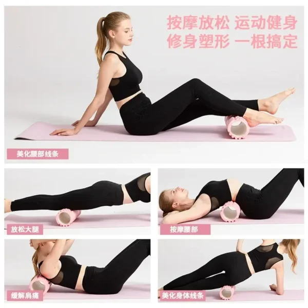 Columna de espuma de 30cm, entrenamiento de relajación muscular, Pilates, Yoga, Fitness, masaje, rodillo de espuma, rejilla, terapia de puntos de disparo, ejercicio en casa - Imagen 2