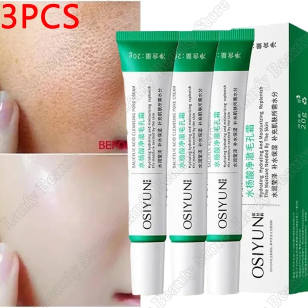 Crema limpiadora de poros de ácido salicílico, reduce los poros, elimina puntos negros, acné, ilumina, hidratante, suave, cuidado de la piel, productos coreanos - Imagen 8