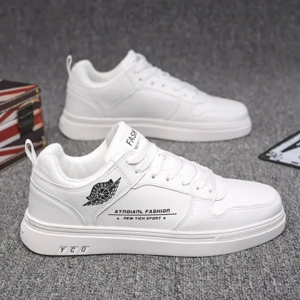 Zapatos Casuales Transpirables de Verano - Zapatillas de Tablero para Hombre - Juveniles de Primavera y Verano - Estilo Deportivo - Color Blanco Pequeño para Estudiantes - Tendencia de Moda - Imagen 2