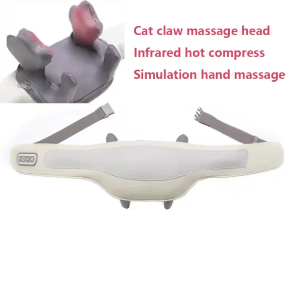 Masajeador de cuello y hombros, masajeadores de espalda Shiatsu de tejido profundo con calor para aliviar el dolor, amasado eléctrico, masaje muscular para apretar - Imagen 7