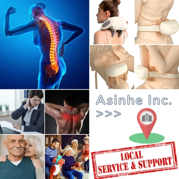 Masajeador de cuello y hombros, masajeadores de espalda Shiatsu de tejido profundo con calor para aliviar el dolor, amasado eléctrico, masaje muscular para apretar - Imagen 6