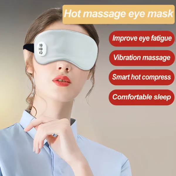 Mascarilla de ojos con calor y hielo, masajeador eléctrico para ojos, alivia la fatiga ocular, ojeras, máscara para dormir, sombra de ojos