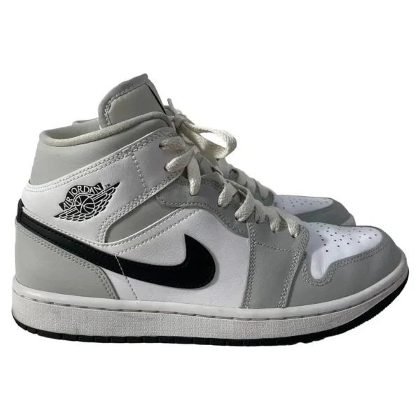 Nike-zapatillas de deporte ligeras en color gris de cuero Jordan 1