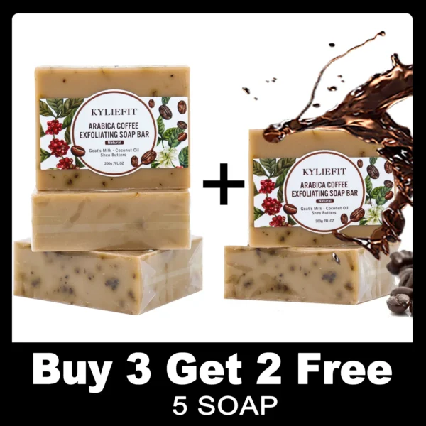 KYLIEFIT exfoliante de café y nueces brasileñas, exfoliante de azúcar de karité, aclara, rejuvenece, exfolia, nutre, limpia la piel, uso facial y corporal - Imagen 9