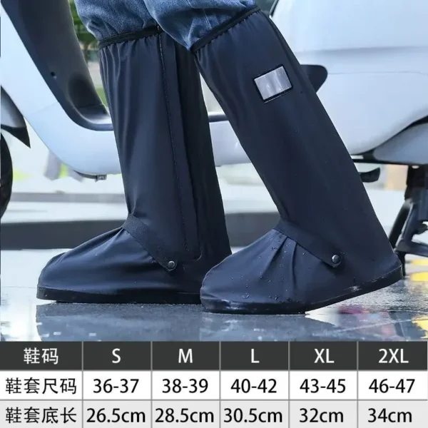 Zapatos antideslizantes de tubo alto, impermeables, resistentes al agua, cubiertas de zapatos para exteriores gruesas y resistentes al desgaste para hombres y mujeres - Imagen 8