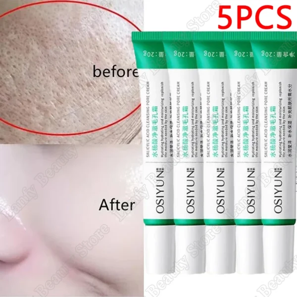 Crema limpiadora de poros de ácido salicílico, reduce los poros, elimina puntos negros, acné, ilumina, hidratante, suave, cuidado de la piel, productos coreanos - Imagen 7