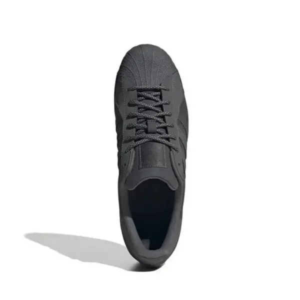 Adidas Originals Superstar Gris oscuro Zapatos de skate bajos ligeros, cómodos y resistentes al desgaste para hombres y mujeres - Imagen 3