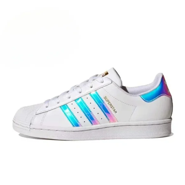 Adidas Originals Superstar oro blanco Low-top clásico Casual hombres mujeres zapatos de skate FX7483 - Imagen 4