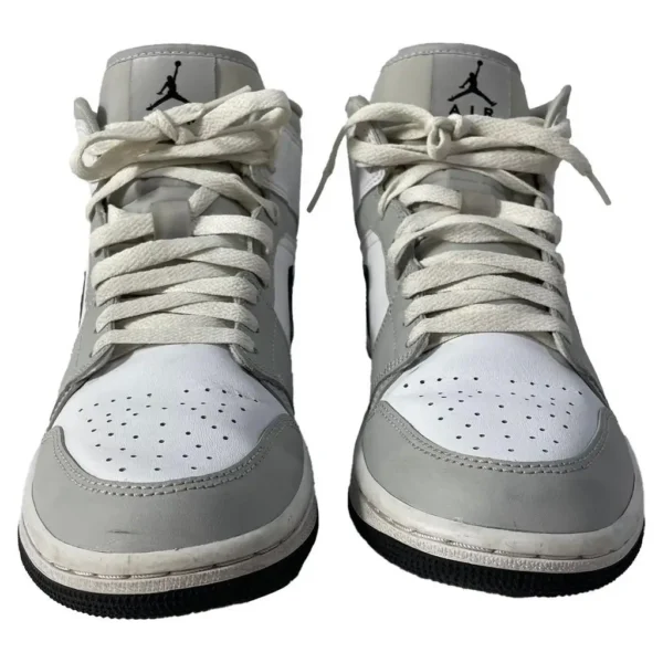 Nike-zapatillas de deporte ligeras en color gris de cuero Jordan 1 - Imagen 2