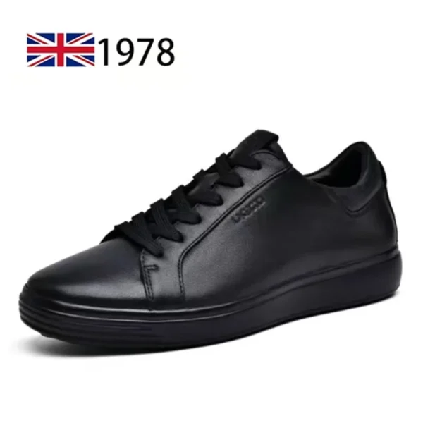 Zapatos de cuero genuino de alta gama para hombres, zapatillas de negocios de tendencia suave, zapatos deportivos de moda para hombres - Imagen 2