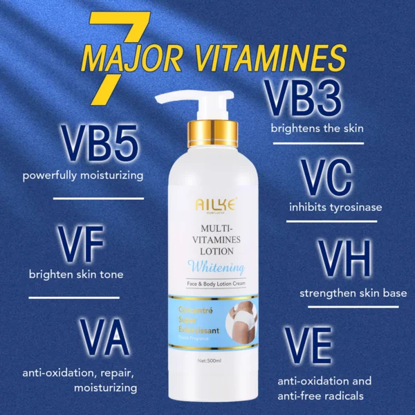 AILKE Kit de cuidado de la piel aclarador multivitamínico natural, hidrata, tonificación uniforme, elimina las imperfecciones, limpia y calmante de la piel - Imagen 5