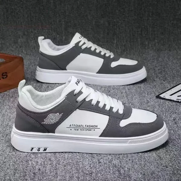 Zapatos Casuales Transpirables de Verano - Zapatillas de Tablero para Hombre - Juveniles de Primavera y Verano - Estilo Deportivo - Color Blanco Pequeño para Estudiantes - Tendencia de Moda - Imagen 4