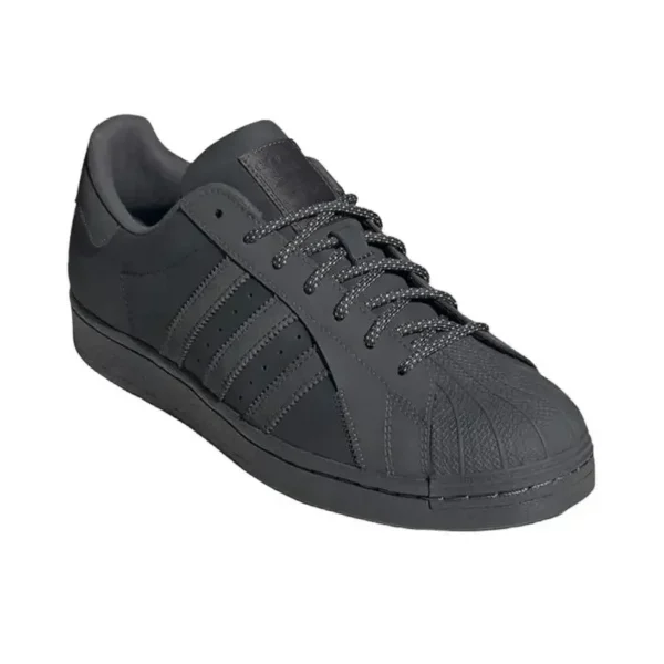 Adidas Originals Superstar Gris oscuro Zapatos de skate bajos ligeros, cómodos y resistentes al desgaste para hombres y mujeres - Imagen 4