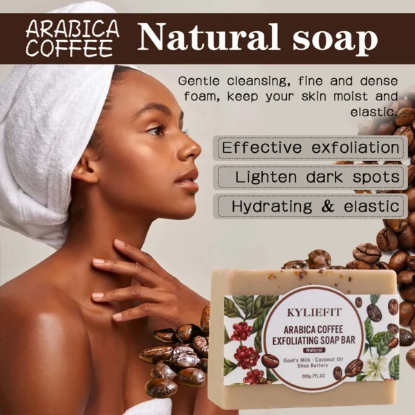 KYLIEFIT exfoliante de café y nueces brasileñas, exfoliante de azúcar de karité, aclara, rejuvenece, exfolia, nutre, limpia la piel, uso facial y corporal - Imagen 4