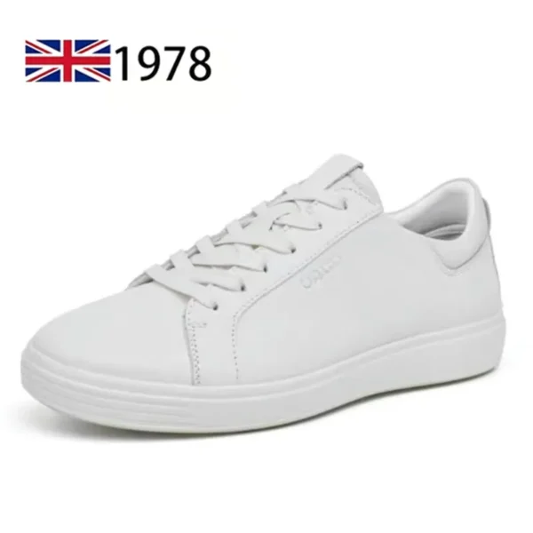 Zapatos de cuero genuino de alta gama para hombres, zapatillas de negocios de tendencia suave, zapatos deportivos de moda para hombres - Imagen 4