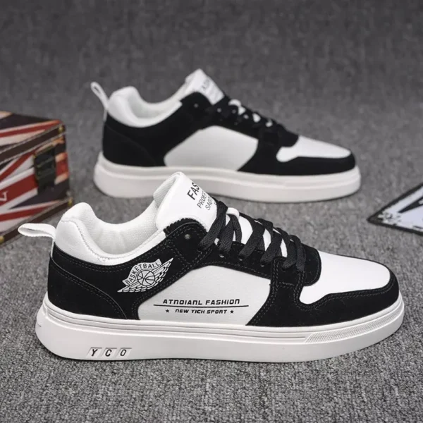 Zapatos Casuales Transpirables de Verano - Zapatillas de Tablero para Hombre - Juveniles de Primavera y Verano - Estilo Deportivo - Color Blanco Pequeño para Estudiantes - Tendencia de Moda - Imagen 3