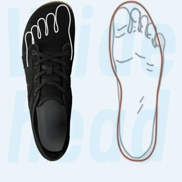Zapatillas de deporte para hombre, zapatos descalzos, zapatos de entrenamiento cruzado, zapatos para caminar con punta ancha, zapatos para correr con suela de caída cero - Imagen 2