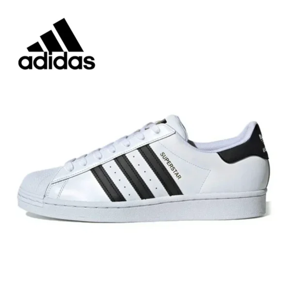 Adidas Originals Superstar oro blanco Low-top clásico Casual hombres mujeres zapatos de skate FX7483 - Imagen 12