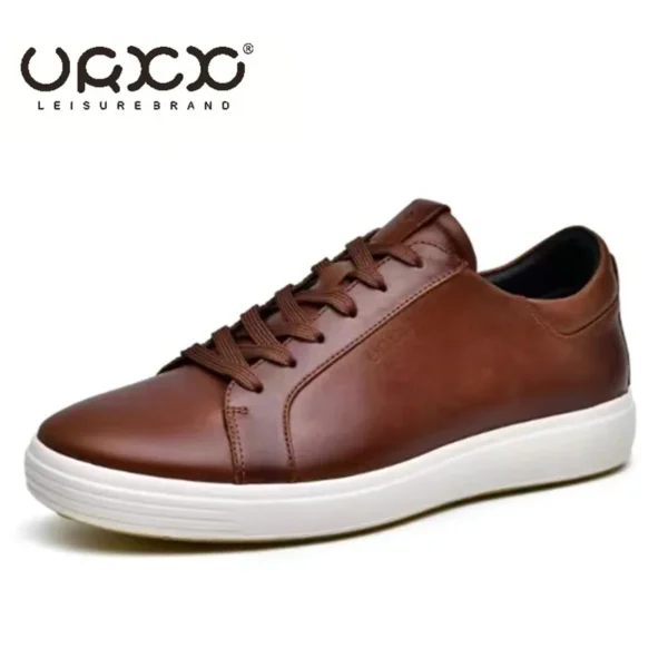 Zapatos de cuero genuino de alta gama para hombres, zapatillas de negocios de tendencia suave, zapatos deportivos de moda para hombres - Imagen 9