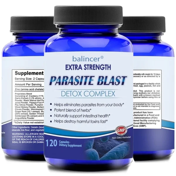 Limpieza de parásitos Complejo de desintoxicación intestinal Apoya la limpieza intestinal: elimina los parásitos del cuerpo y ayuda a la salud inmunológica